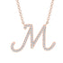 Diamond Gold Letter Necklace - M